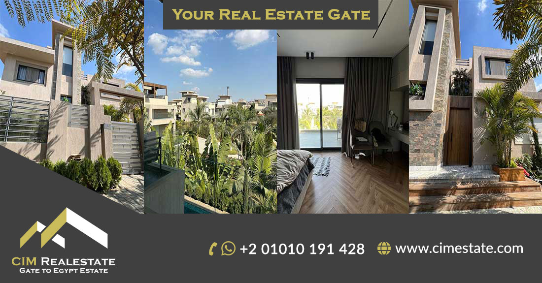 Villa, building area 350 square meters, land area 500 square meters, Jubail 6 October Compound, Iwan  fully finished