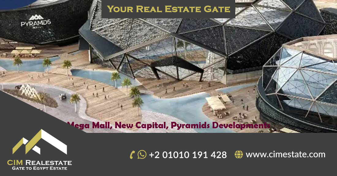 Commercial shop for sale, 33 square meters, Mega Mall, the iconic pyramid, the New Capital, Pyramids Developments